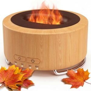 500ML Aroma Diffuser with Fireplace Flame Light*10